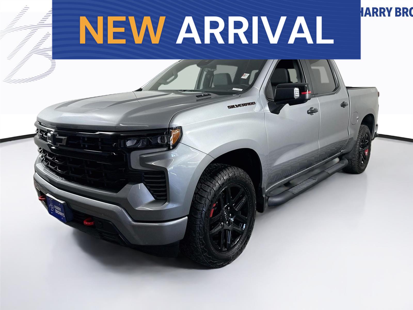 Sterling Gray Metallic 2023 Chevrolet Silverado 1500 RST Crew Cab 4WD Pickup Truck Four-Wheel Drive Automatic