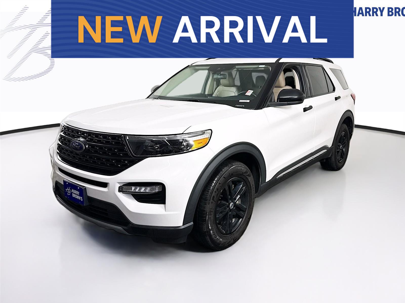 Star White Metallic Tri-Coat 2020 Ford Explorer XLT AWD SUV / Crossover All-Wheel Drive Automatic