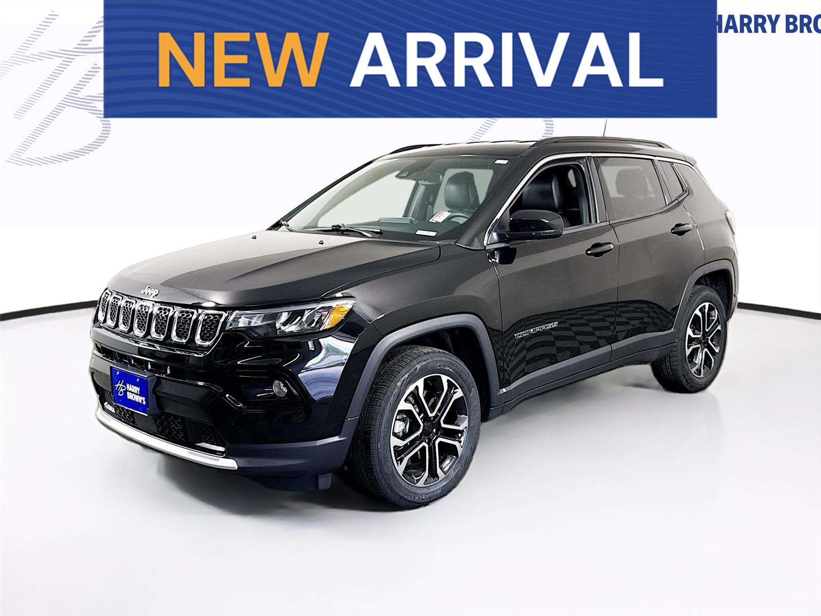 Diamond Black Crystal Pearlcoat 2023 Jeep Compass SUV / Crossover Four-Wheel Drive 8-Speed Automatic