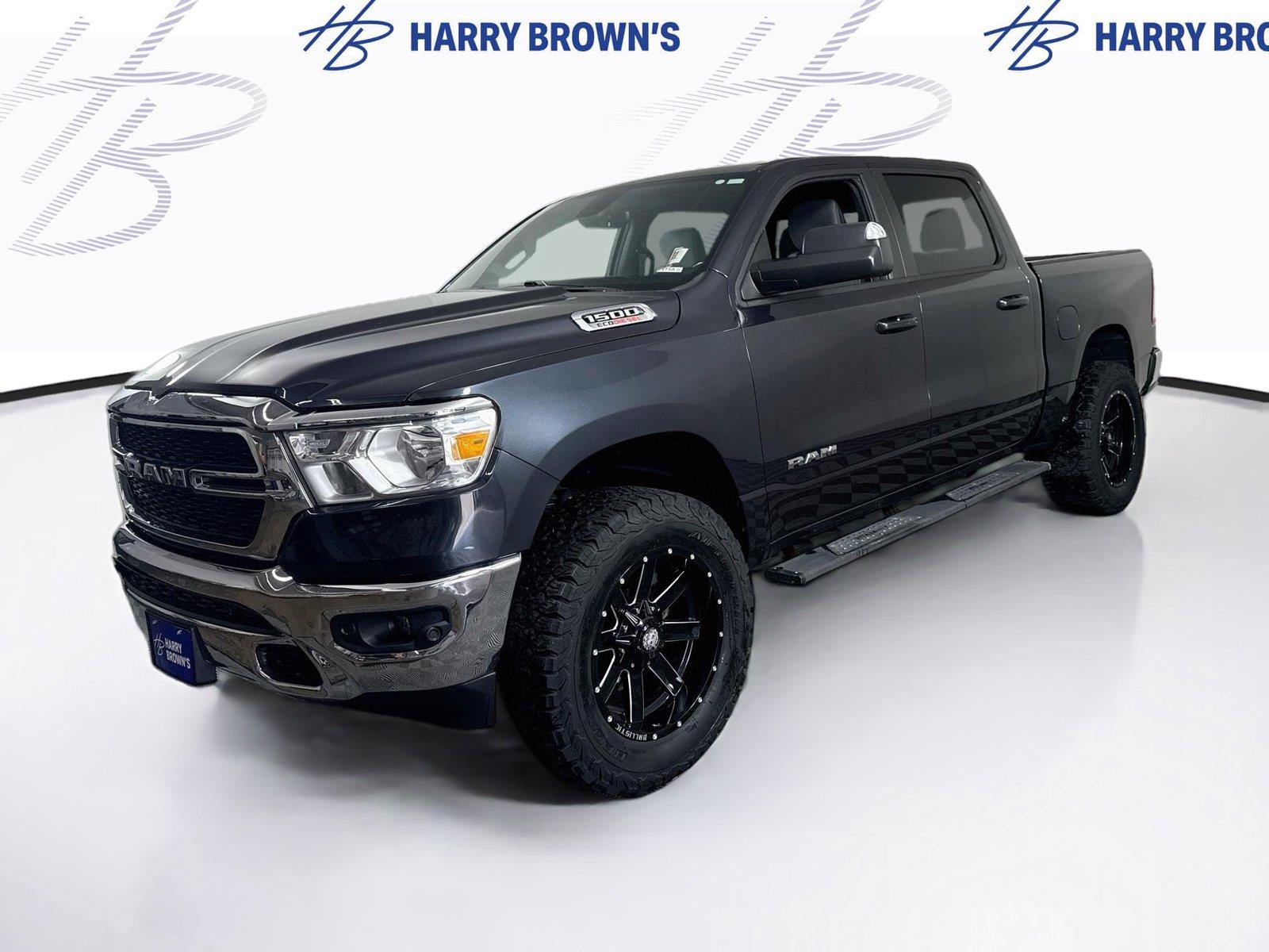 Gray (Maximum Steel Metallic Clearcoat) 2021 RAM 1500 Pickup Truck Four-Wheel Drive 8-Speed Automatic