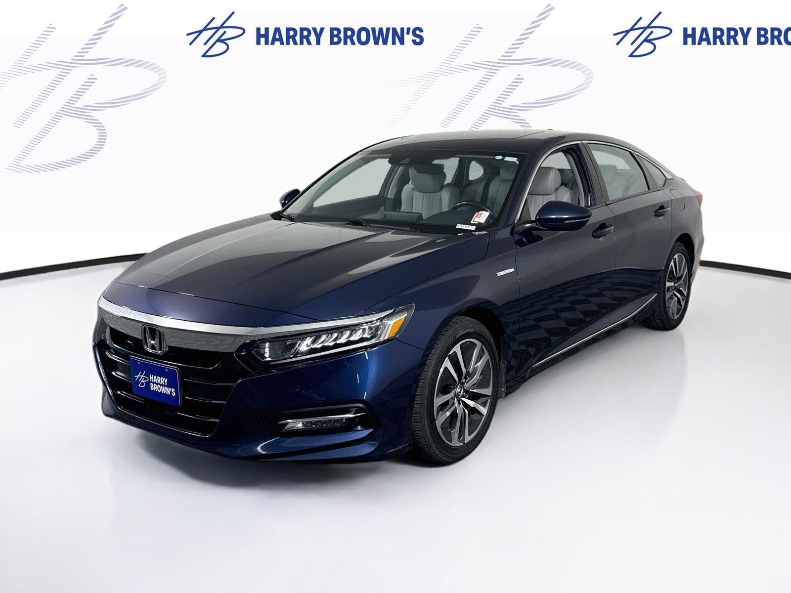 Black (Obsidian Blue Pearl) 2019 Honda Accord Hybrid Sedan Front-Wheel Drive 1-Speed Dual Clutch