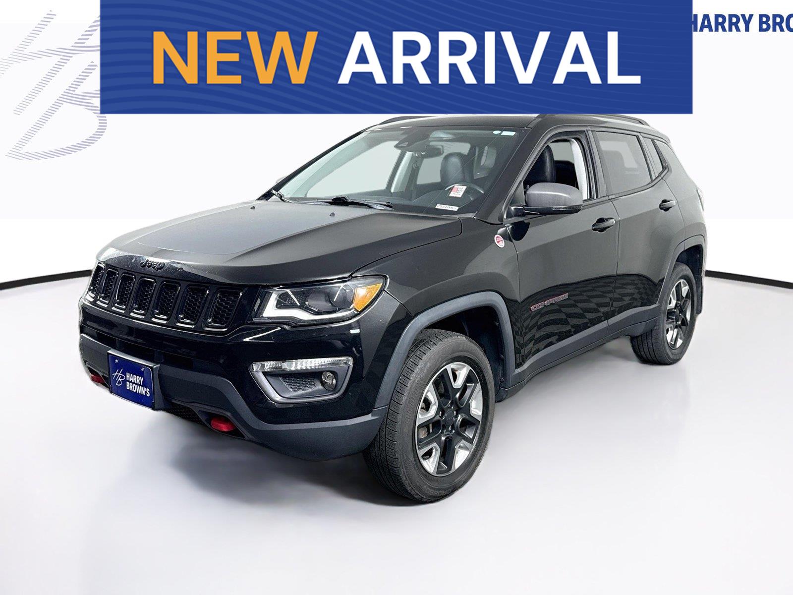 Diamond Black Crystal Pearlcoat 2018 Jeep Compass SUV / Crossover Four-Wheel Drive 9-Speed Automatic