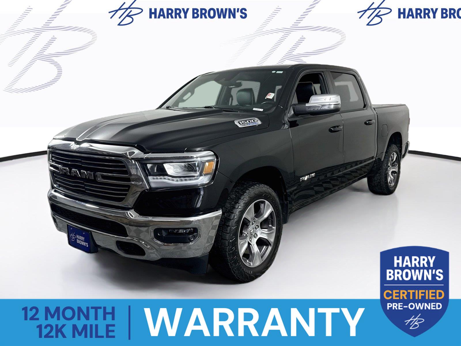 Diamond Black Crystal Pearlcoat 2023 RAM 1500 Pickup Truck Four-Wheel Drive 8-Speed Automatic