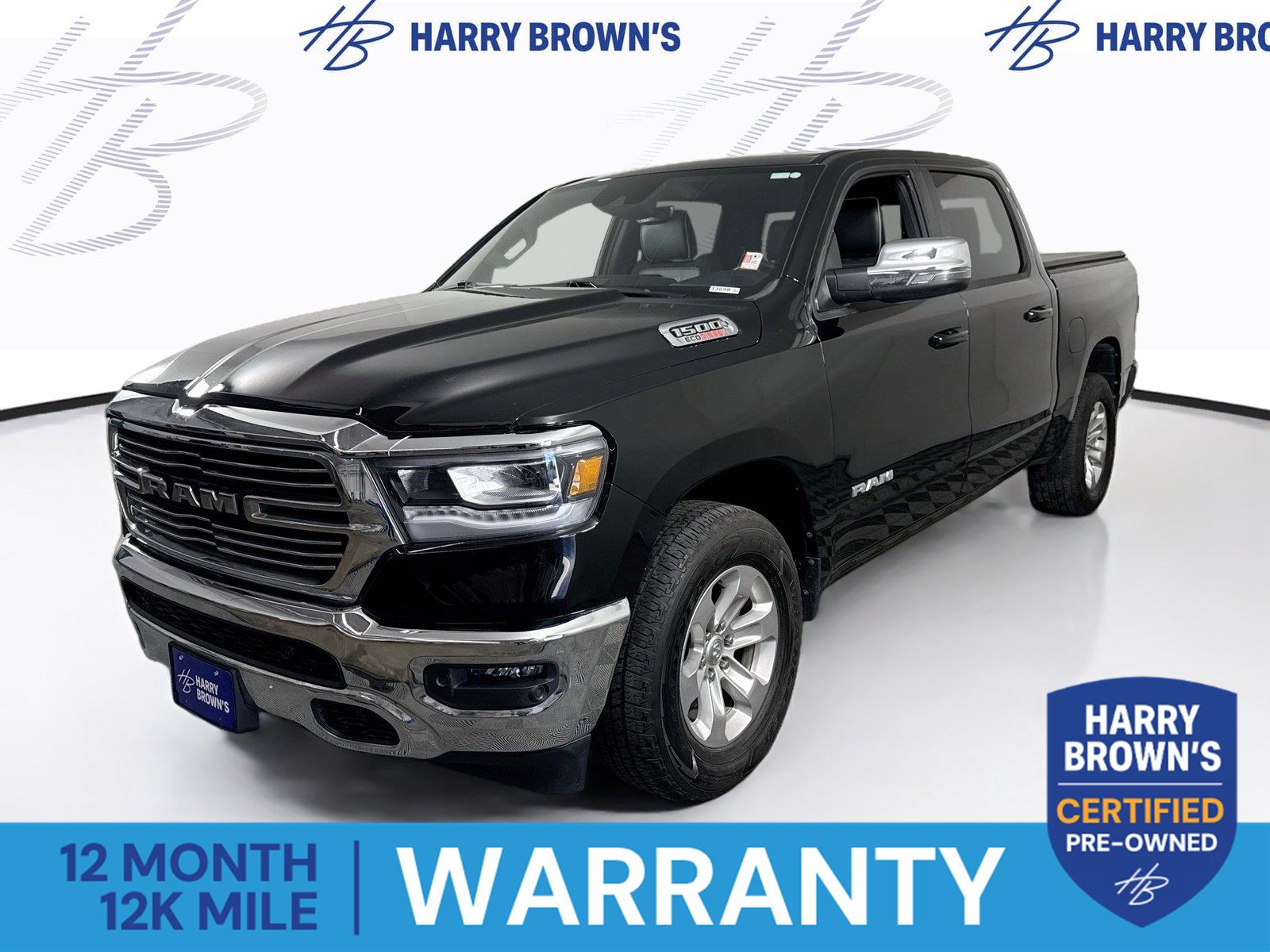 Diamond Black Crystal Pearlcoat 2023 RAM 1500 Pickup Truck Four-Wheel Drive 8-Speed Automatic