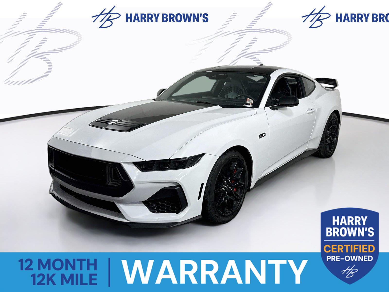 Oxford White 2024 Ford Mustang Coupe Rear-Wheel Drive Automatic