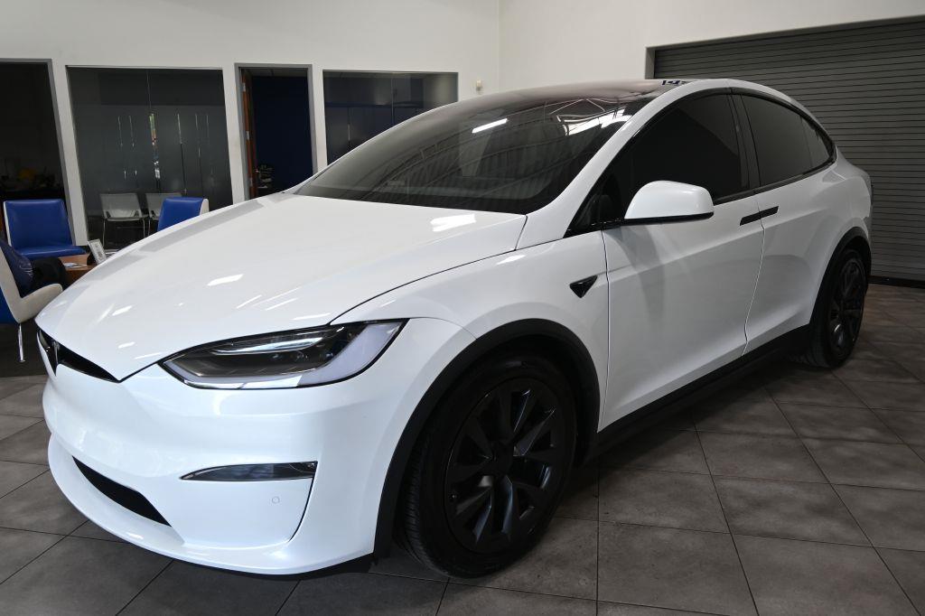 Pearl White Multi-Coat 2022 Tesla Model X SUV / Crossover All-Wheel Drive Automatic