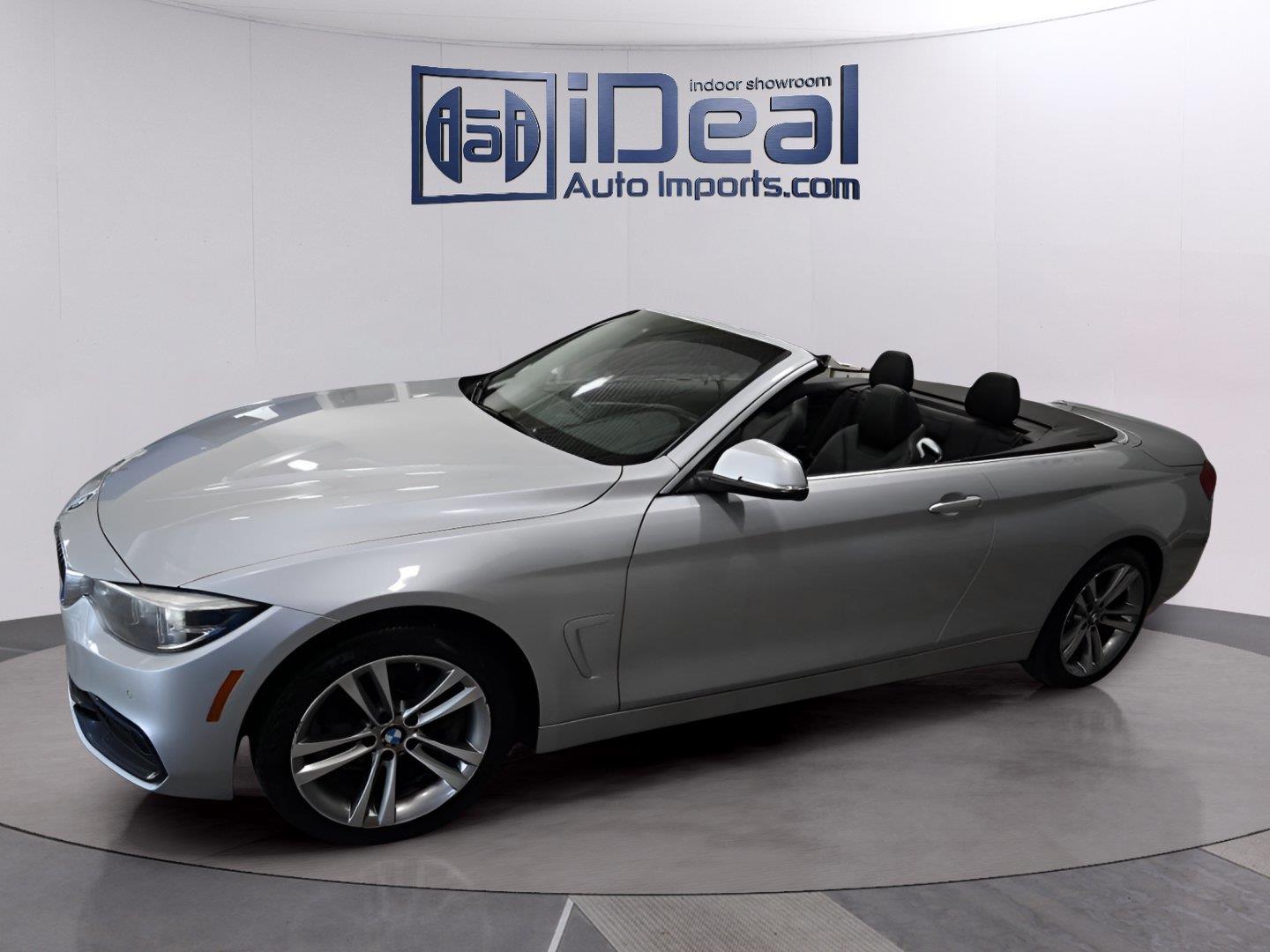 Glacier Silver Metallic 2018 BMW 4 Series Convertible All-Wheel Drive Automatic