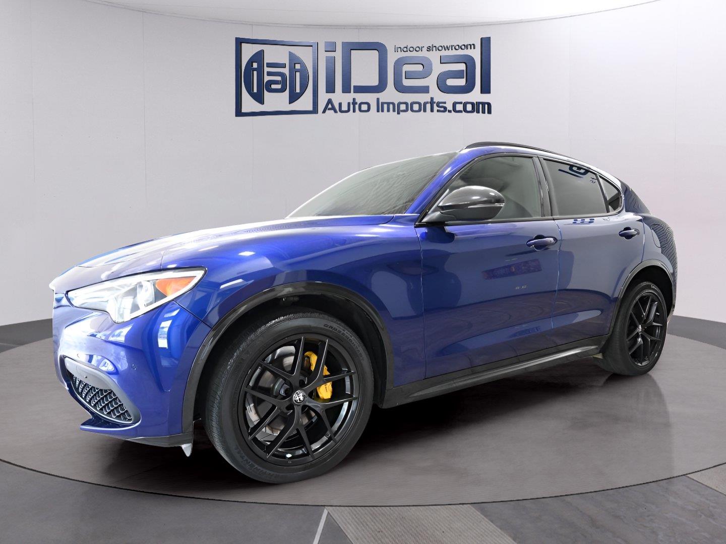 Anodized Blue Metallic 2021 Alfa Romeo Stelvio SUV / Crossover All-Wheel Drive Automatic