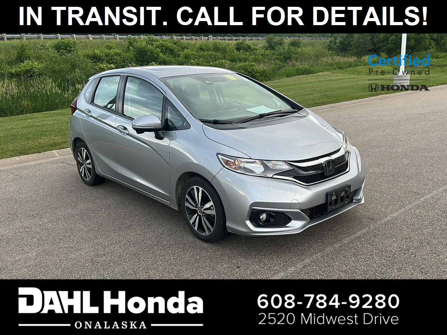 Lunar Silver Metallic 2018 Honda Fit EX Hatchback Front-Wheel Drive Continuously Variable Transmission