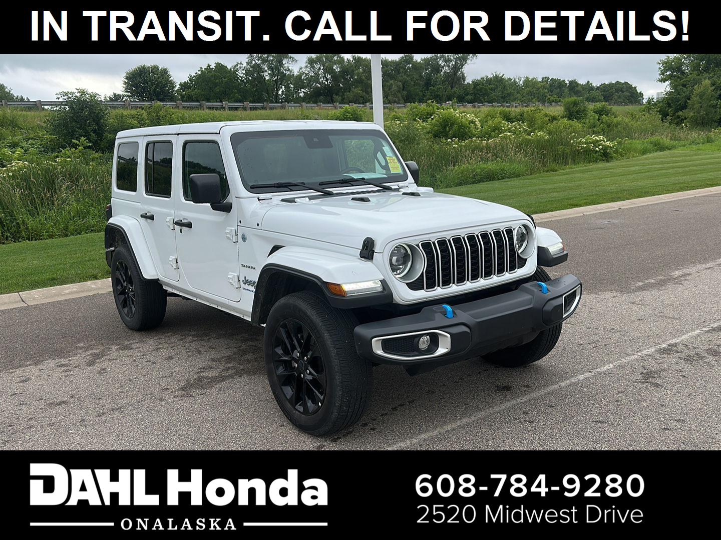 Bright White Clearcoat 2024 Jeep Wrangler 4xe SUV / Crossover Four-Wheel Drive 8-Speed Automatic