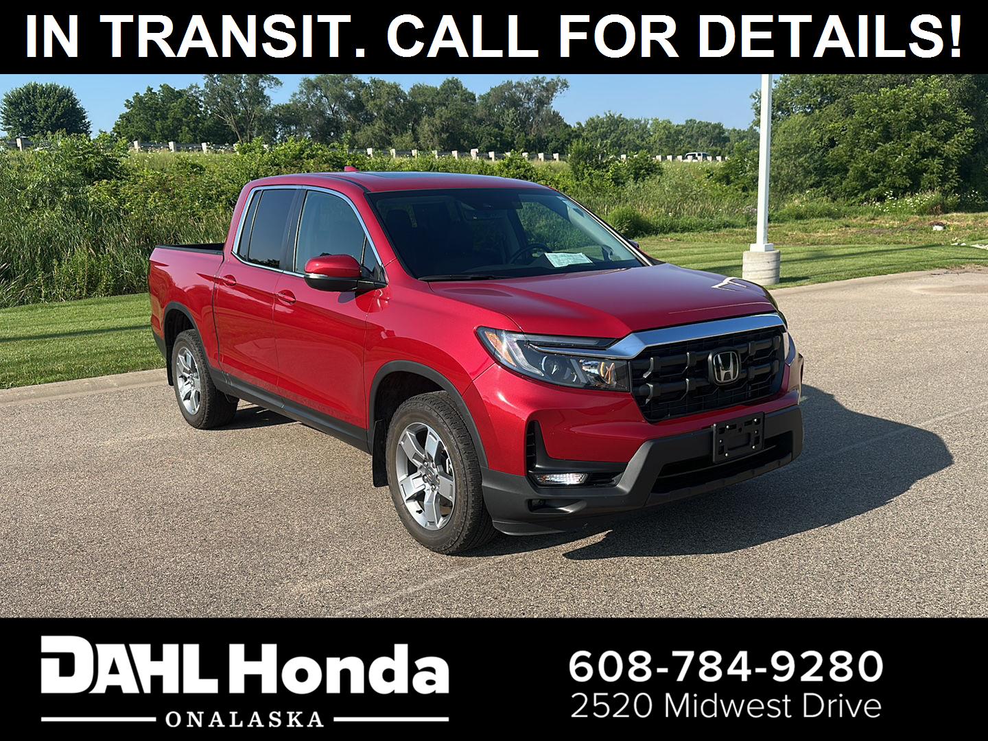 Radiant Red Metallic II 2025 Honda Ridgeline Pickup Truck All-Wheel Drive 9-Speed Automatic