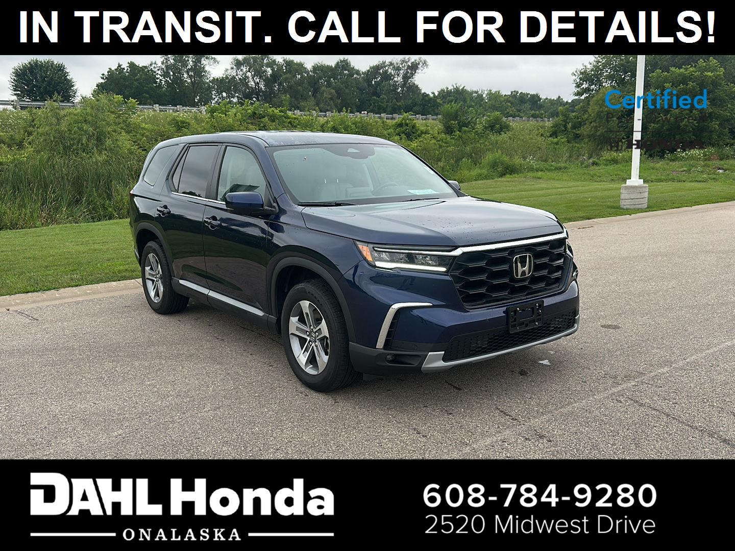 Black (Obsidian Blue Pearl) 2025 Honda Pilot SUV / Crossover All-Wheel Drive Automatic