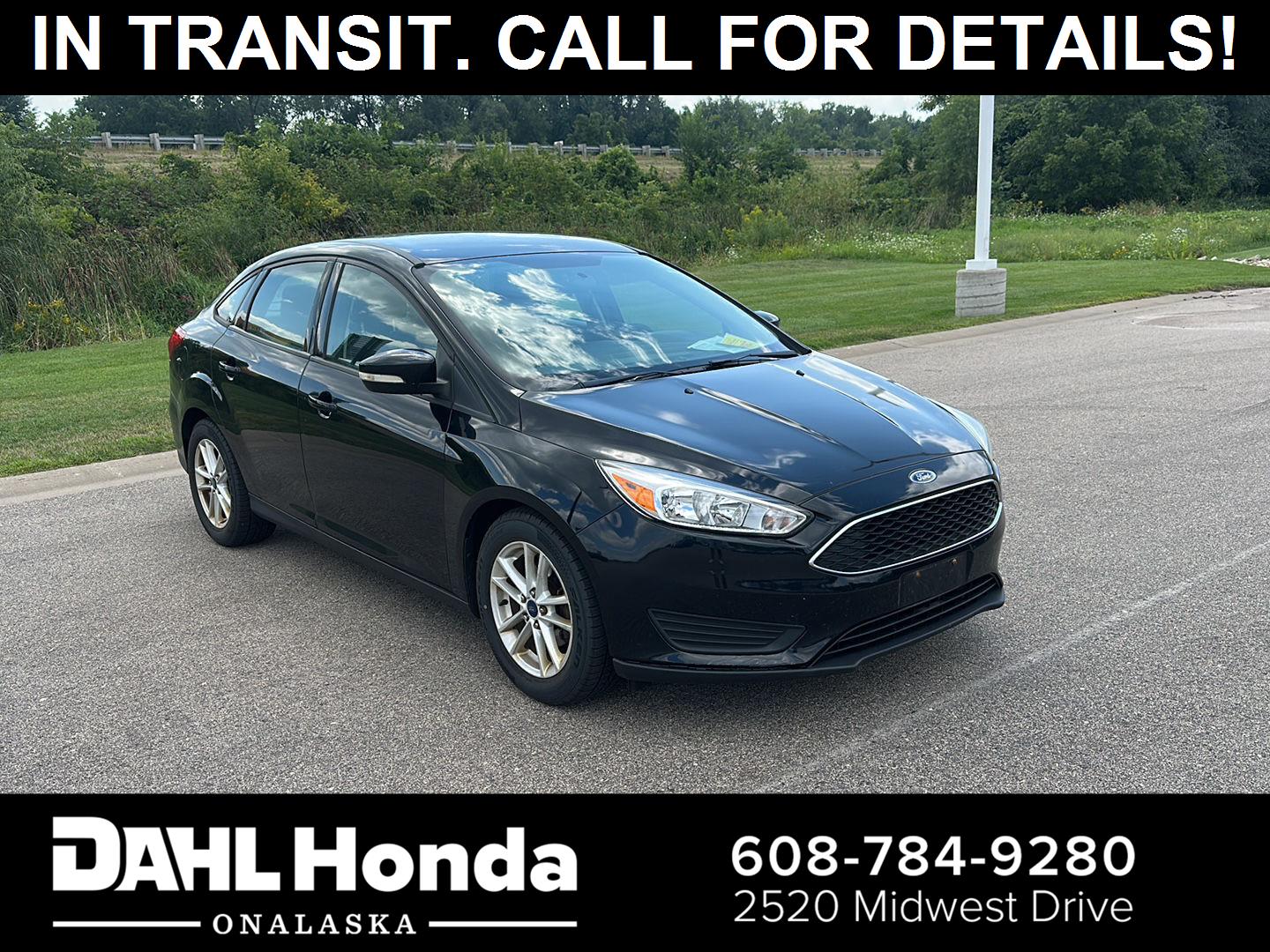 Shadow Black 2016 Ford Focus Sedan Front-Wheel Drive 6-Speed Automatic