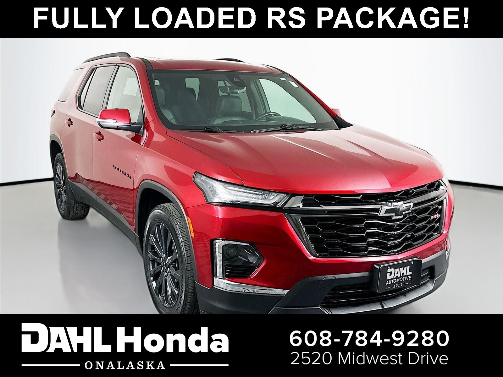 Radiant Red Tintcoat 2023 Chevrolet Traverse RS AWD SUV / Crossover Four-Wheel Drive 9-Speed Automatic