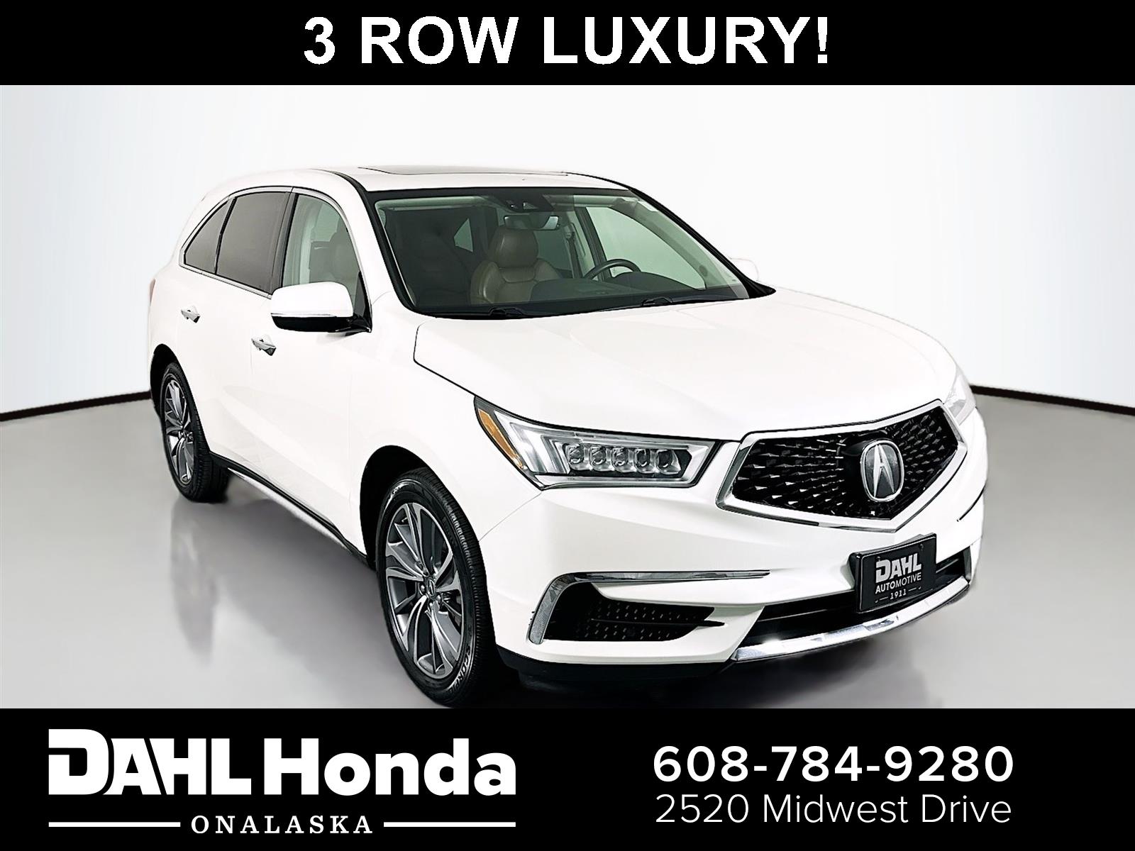 White Diamond Pearl 2017 Acura MDX SUV / Crossover All-Wheel Drive Automatic