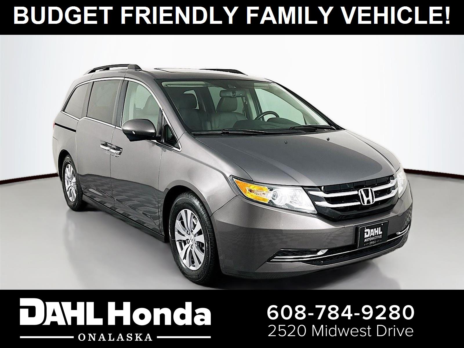 Gray (Modern Steel Metallic) 2014 Honda Odyssey Minivan Front-Wheel Drive Automatic