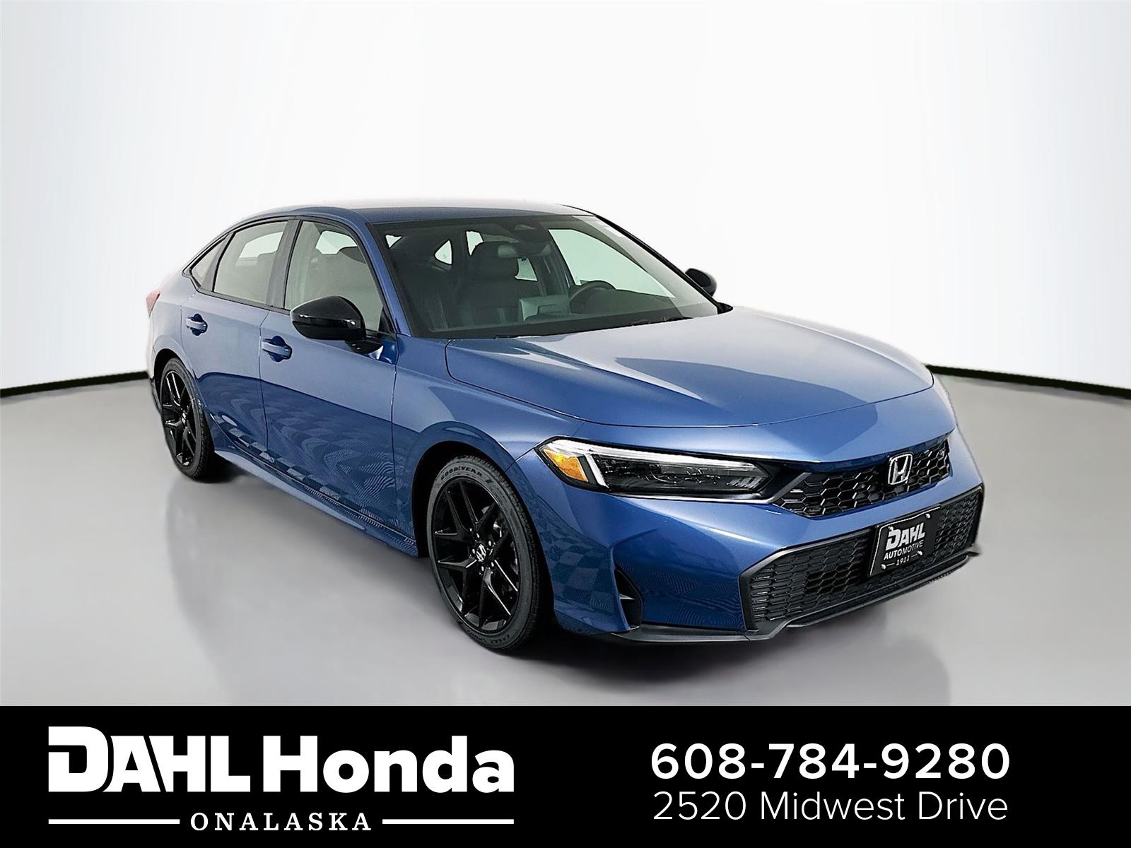 Blue Lagoon Pearl 2026 Honda Civic Sedan Front-Wheel Drive Continuously Variable Transmission