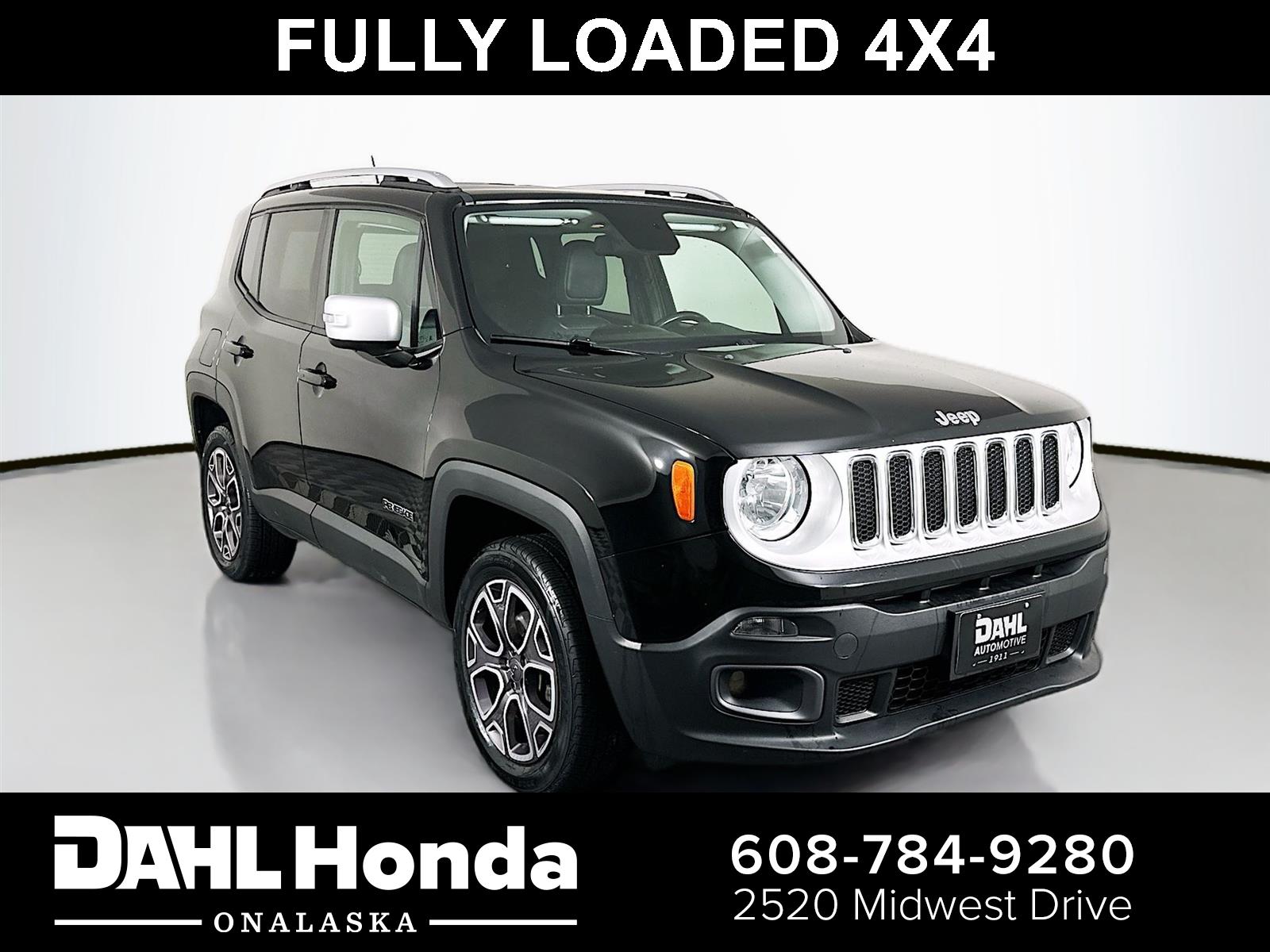 Black 2017 Jeep Renegade SUV / Crossover Four-Wheel Drive 9-Speed Automatic
