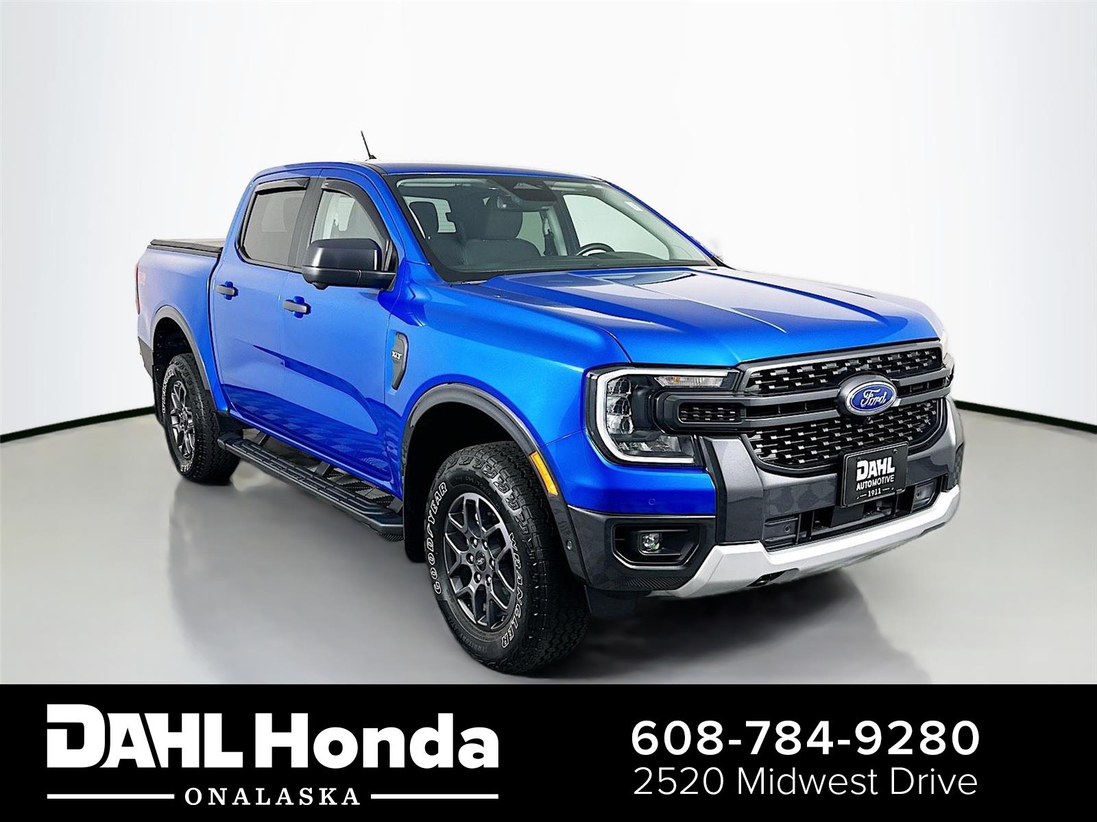 Velocity Blue Metallic 2024 Ford Ranger Pickup Truck Four-Wheel Drive Automatic