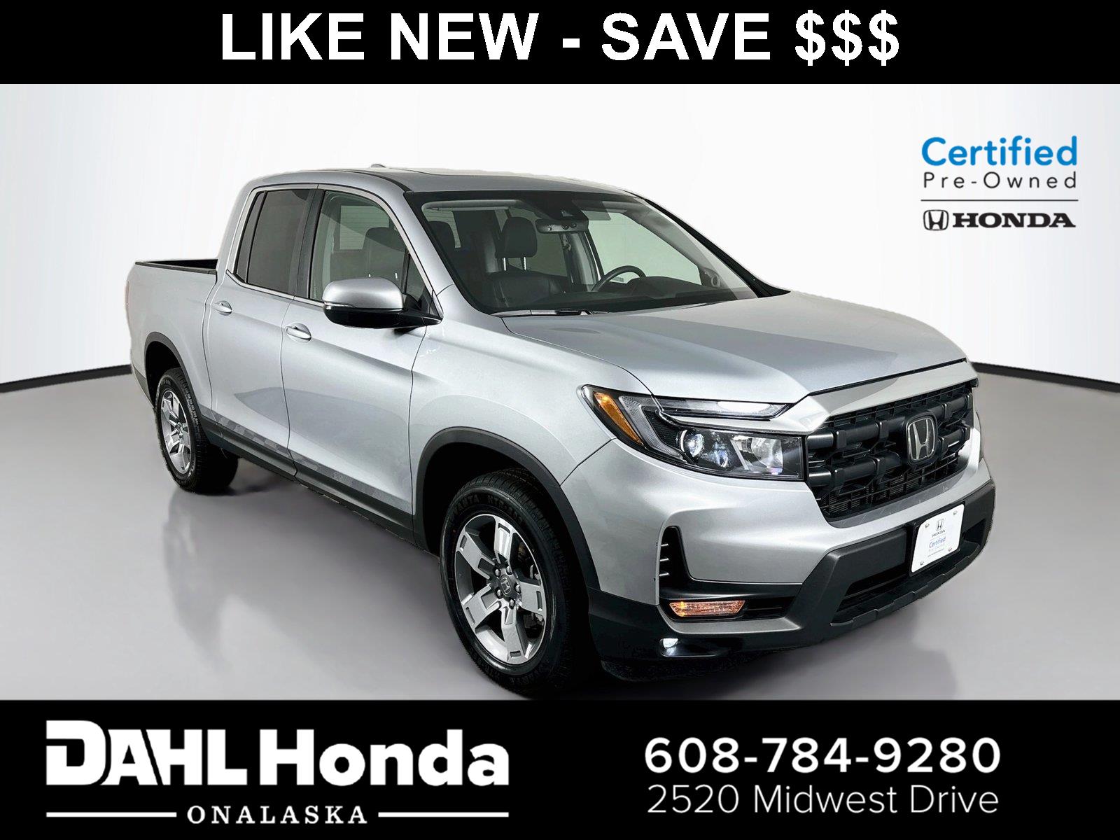 Solar Silver Metallic 2026 Honda Ridgeline Pickup Truck All-Wheel Drive Automatic