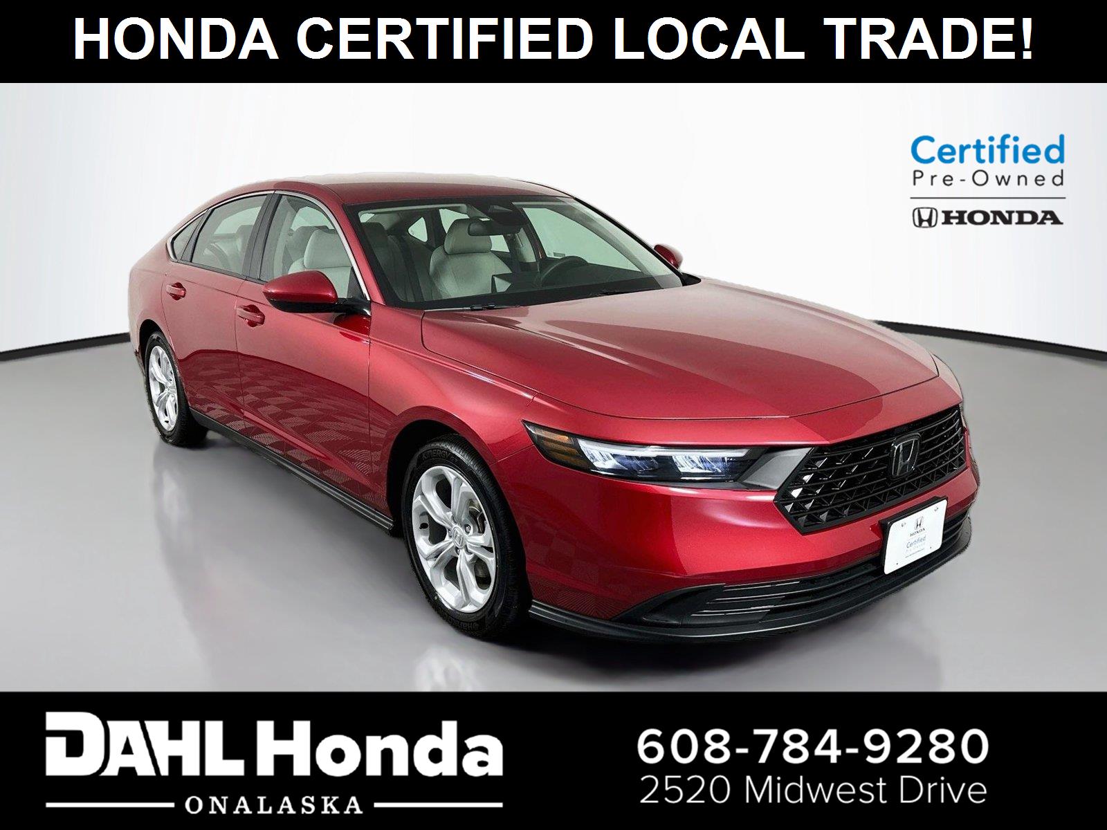 Radiant Red Metallic 2024 Honda Accord Sedan Front-Wheel Drive Continuously Variable Transmission