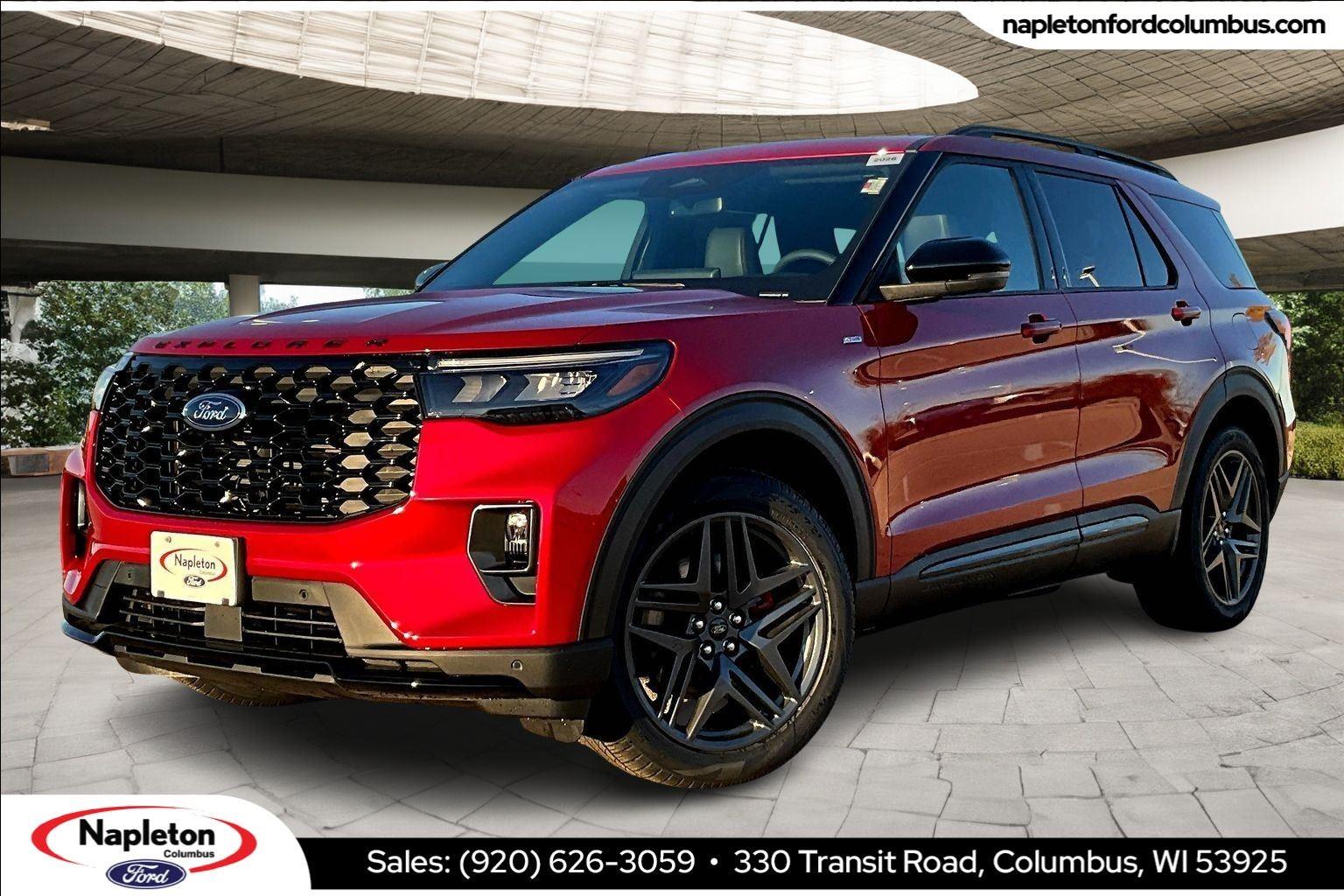 Rapid Red Metallic Tinted Clearcoat 2026 Ford Explorer ST-Line AWD SUV / Crossover All-Wheel Drive Automatic