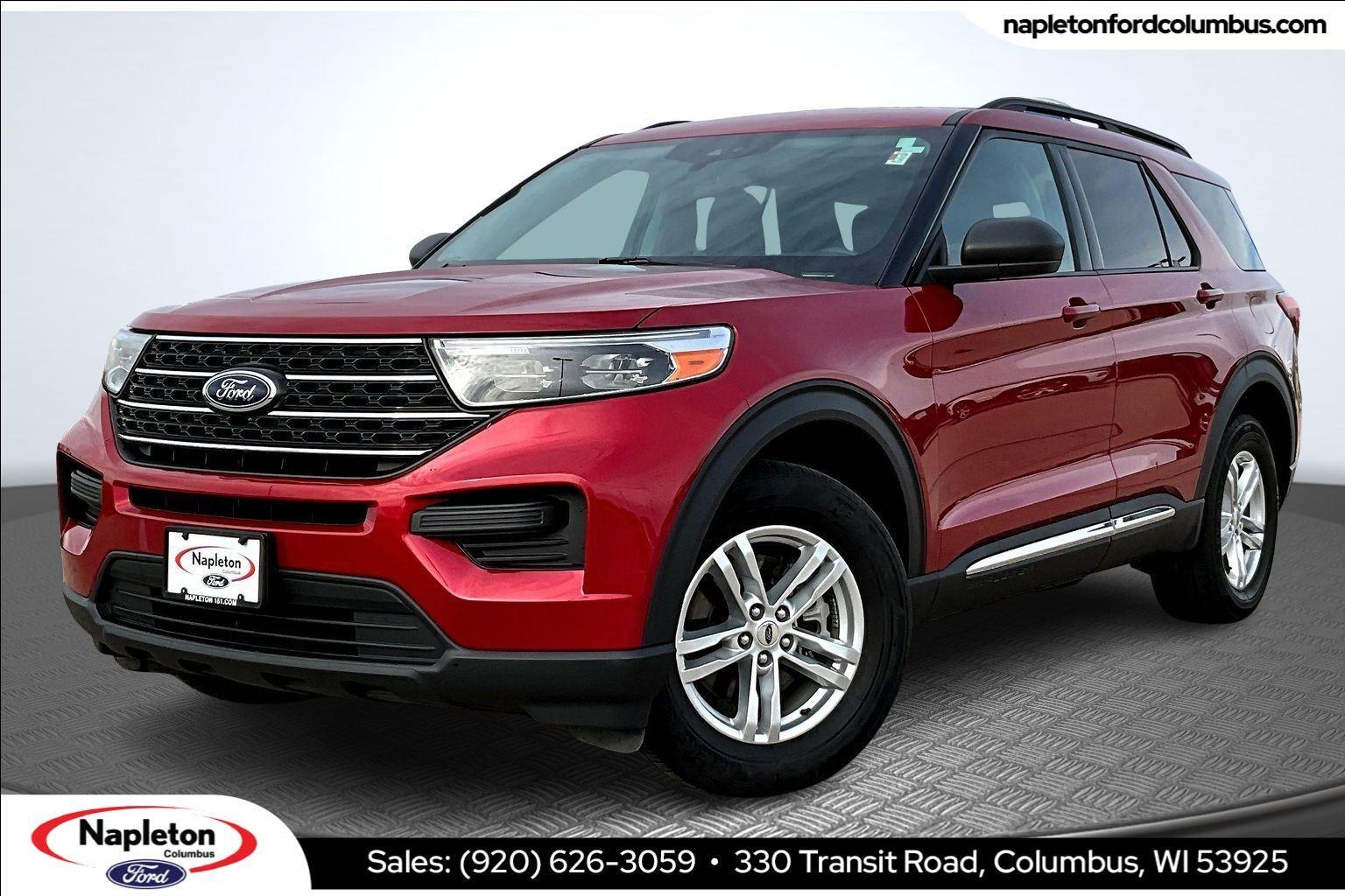 Rapid Red Metallic Tinted Clearcoat 2023 Ford Explorer XLT AWD SUV / Crossover All-Wheel Drive Automatic