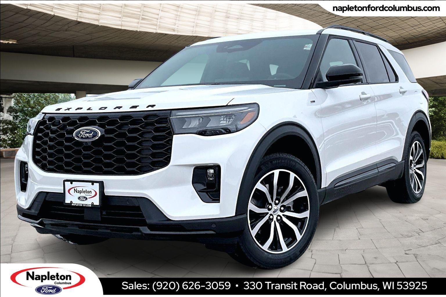 Star White Metallic Tri-Coat 2026 Ford Explorer ST-Line AWD SUV / Crossover All-Wheel Drive Automatic