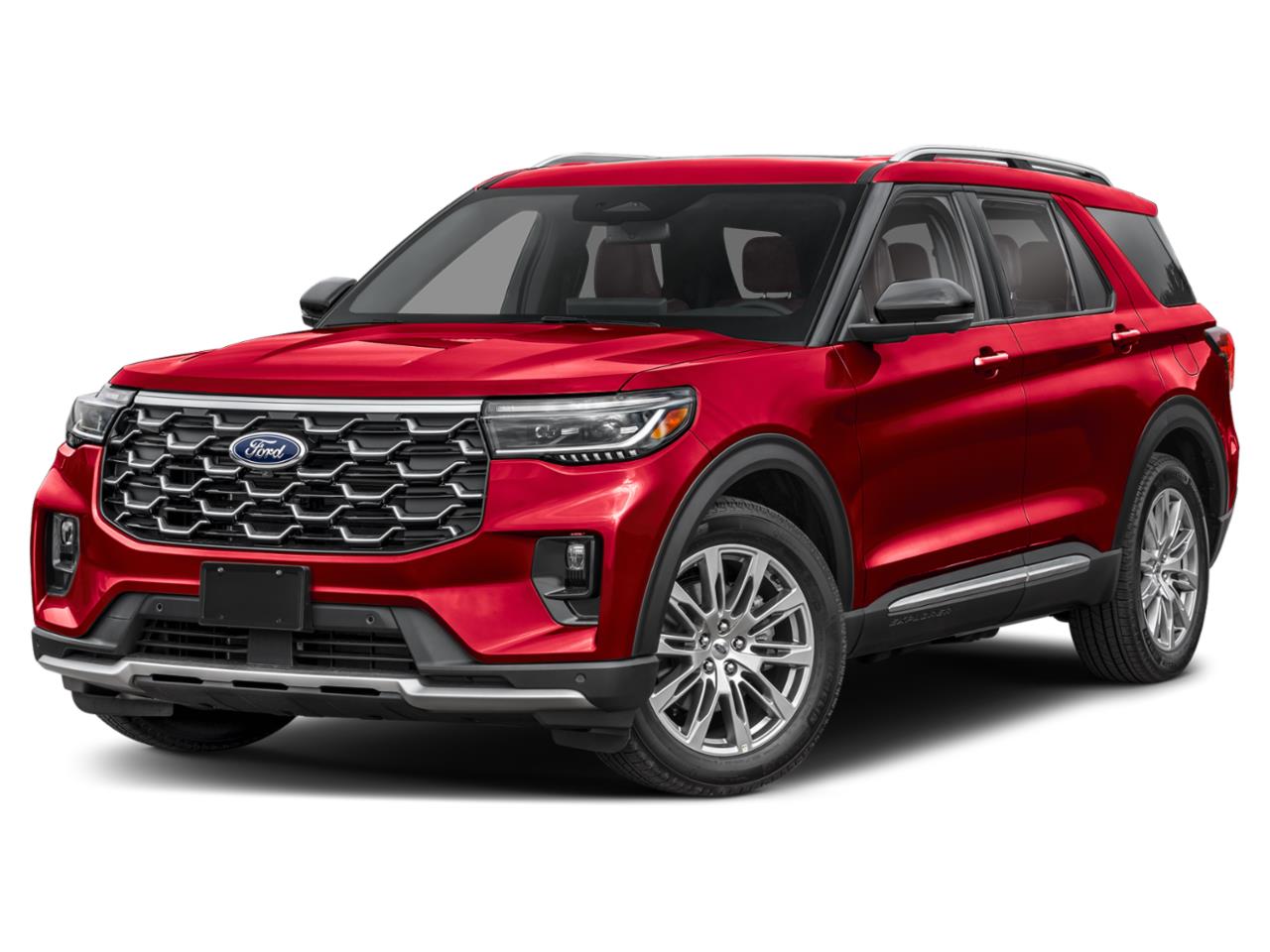 Rapid Red Metallic Tinted Clearcoat 2026 Ford Explorer Platinum AWD SUV / Crossover All-Wheel Drive Automatic