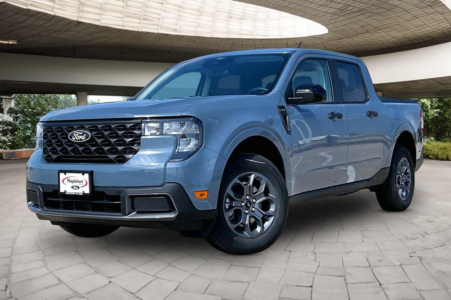 Blue (Azure Gray Metallic Tri-Coat) 2026 Ford Maverick XLT SuperCrew AWD Pickup Truck All-Wheel Drive Continuously Variable Transmission