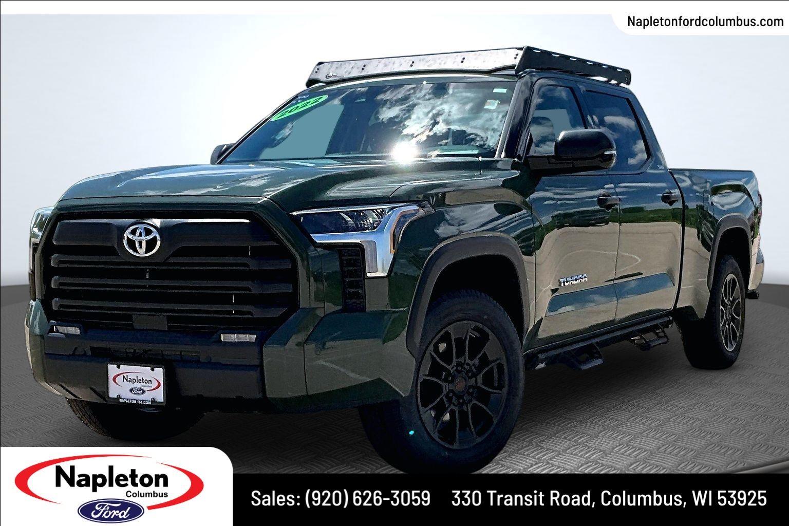 Army Green 2022 Toyota Tundra Pickup Truck Four-Wheel Drive Automatic