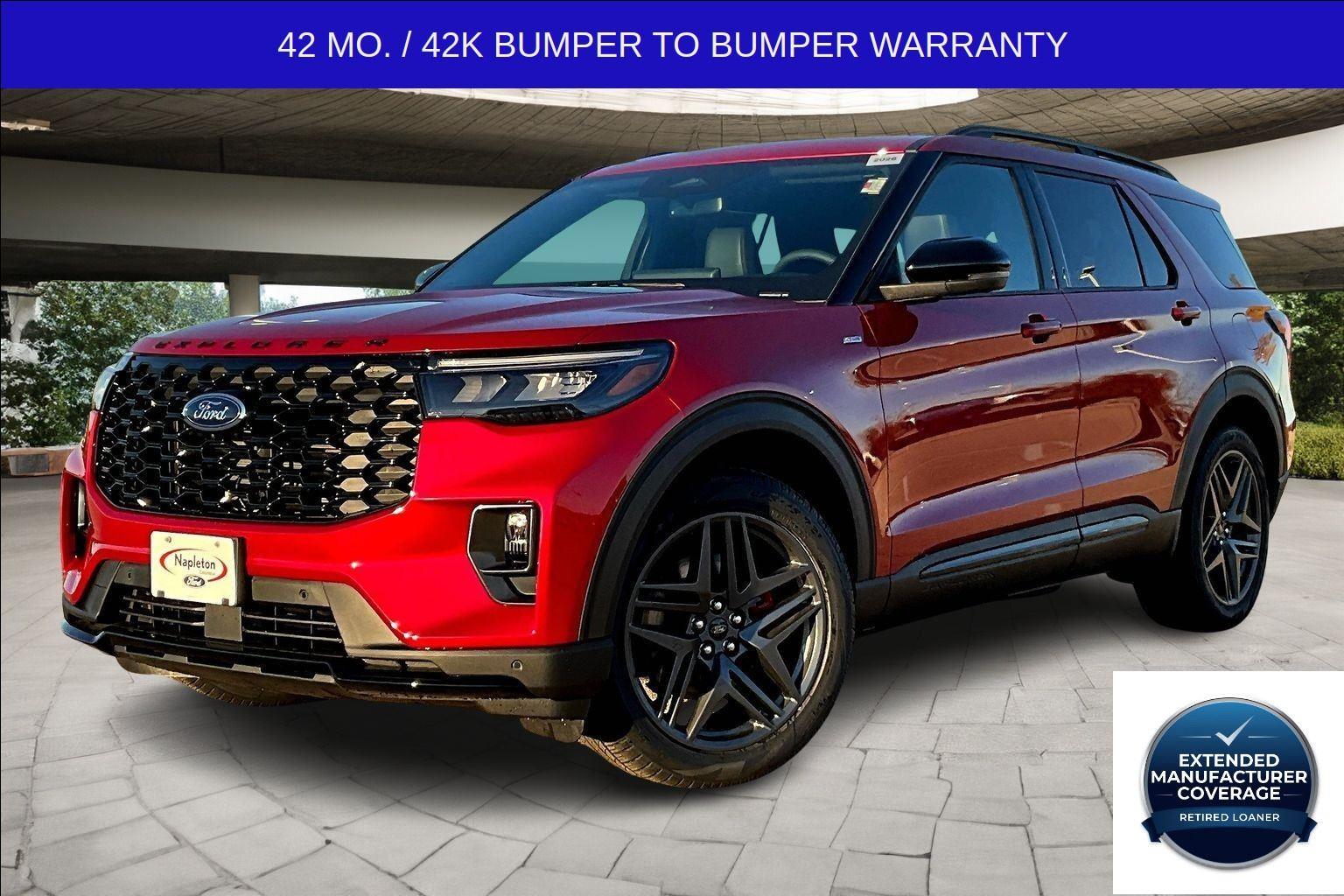 Rapid Red Metallic Tinted Clearcoat 2026 Ford Explorer SUV / Crossover All-Wheel Drive Automatic