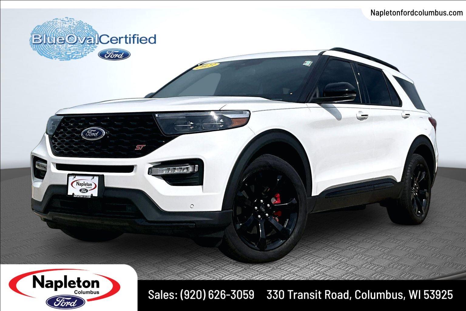 Star White Metallic Tri-Coat 2023 Ford Explorer SUV / Crossover All-Wheel Drive Automatic