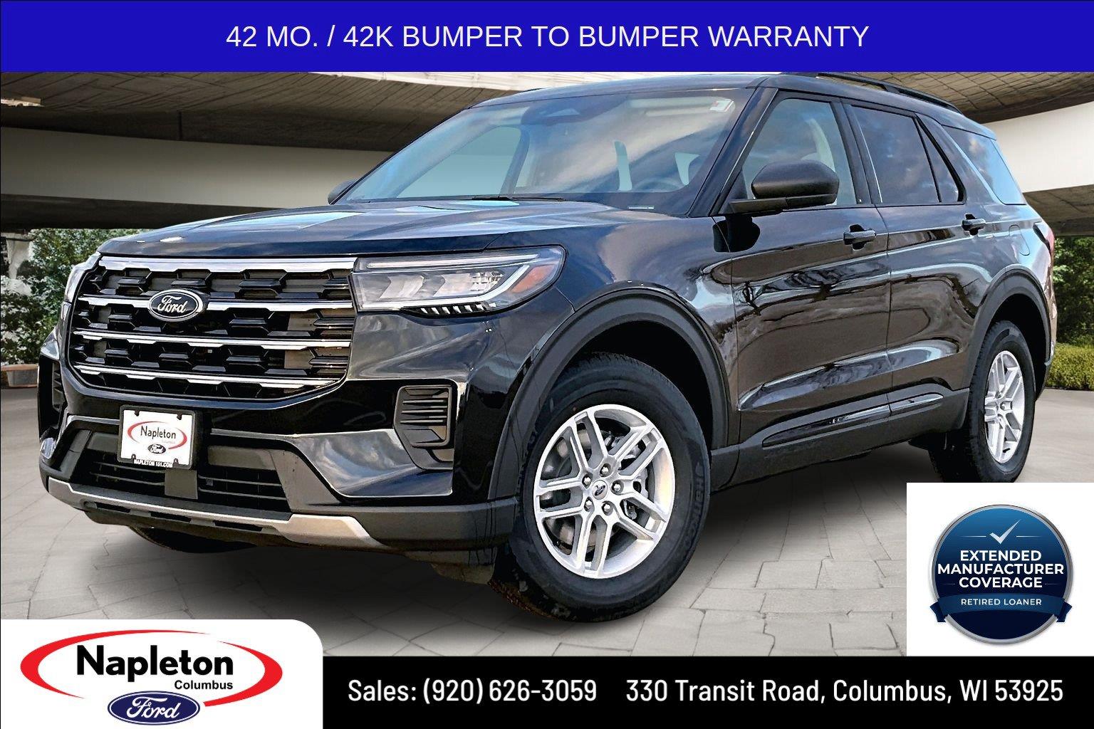Agate Black 2026 Ford Explorer SUV / Crossover All-Wheel Drive Automatic