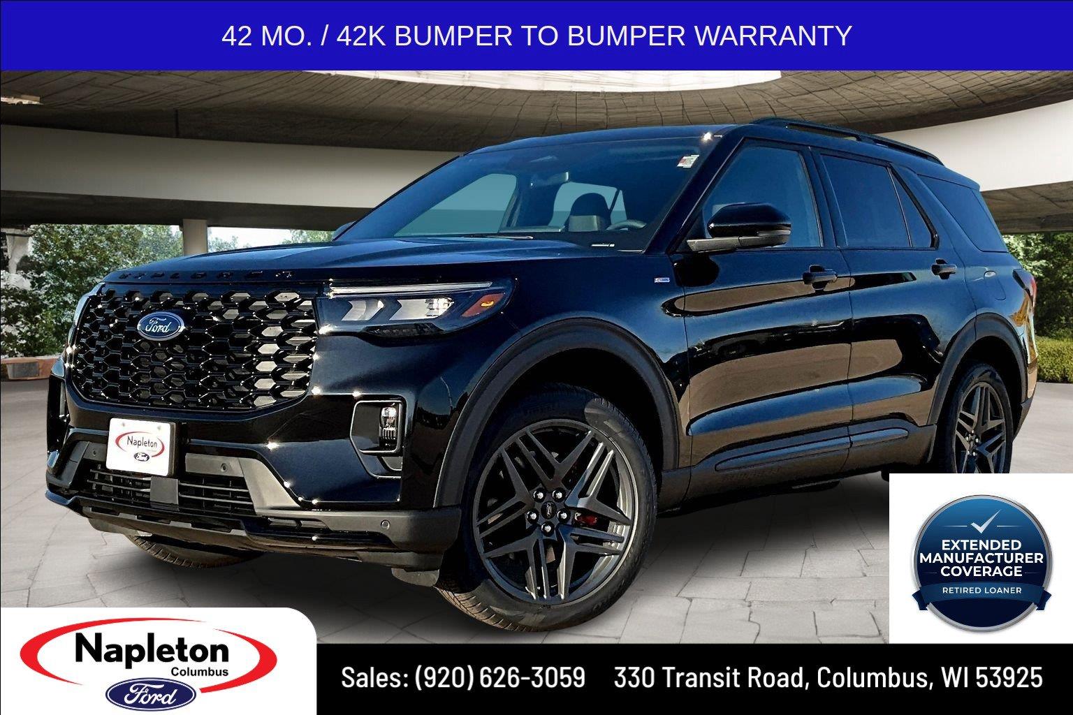 Agate Black Metallic 2026 Ford Explorer SUV / Crossover All-Wheel Drive Automatic