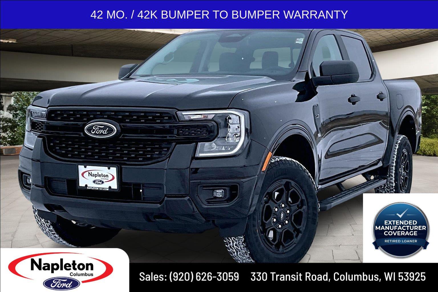 Shadow Black 2026 Ford Ranger Pickup Truck Four-Wheel Drive Automatic