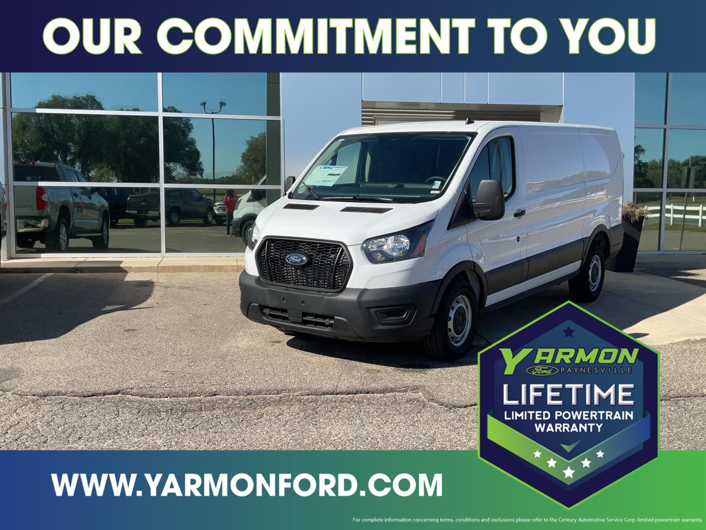 Oxford White 2024 Ford Transit Cargo Van Rear-Wheel Drive 