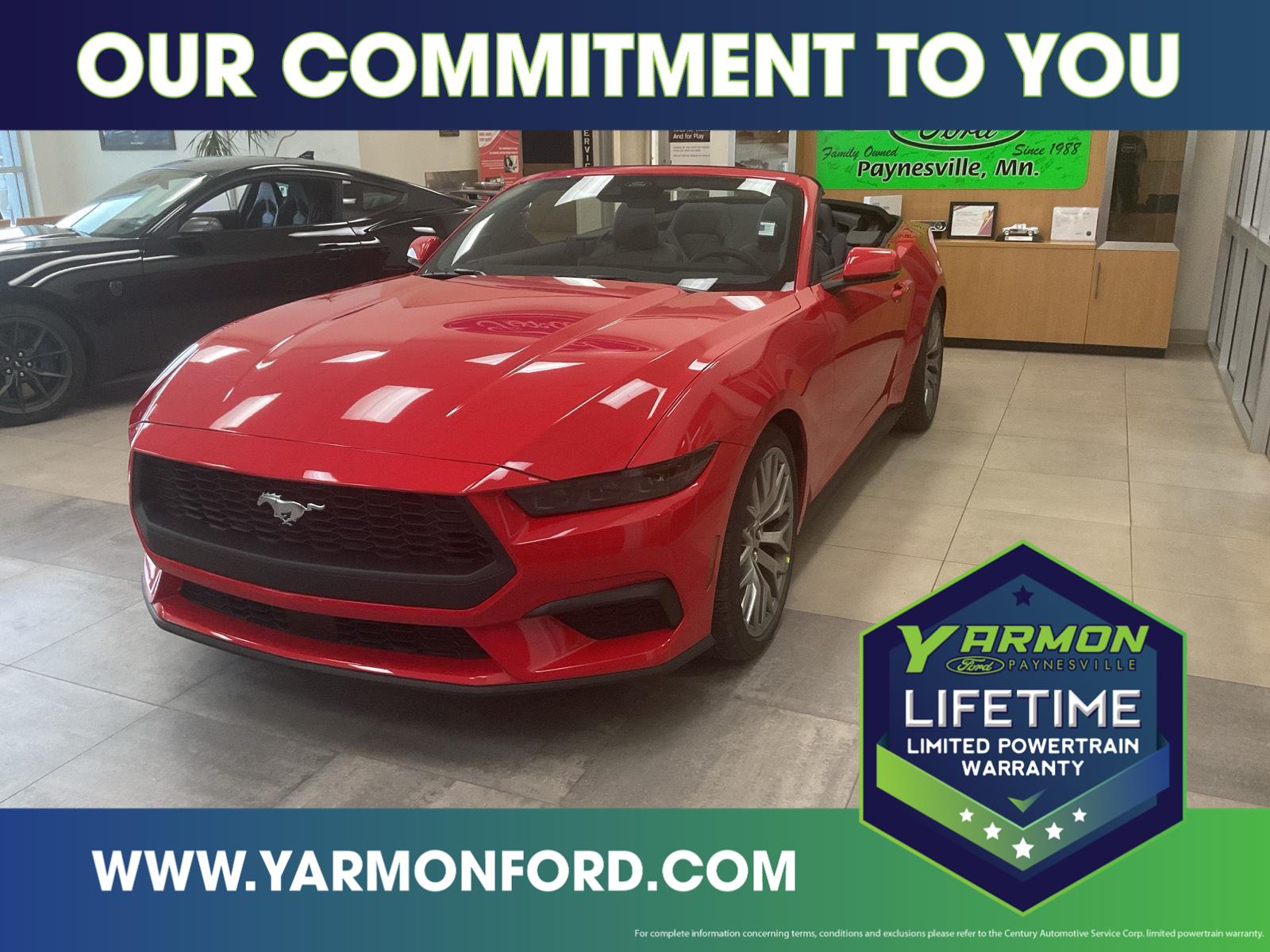 Race Red 2026 Ford Mustang EcoBoost Convertible RWD Convertible Rear-Wheel Drive Automatic
