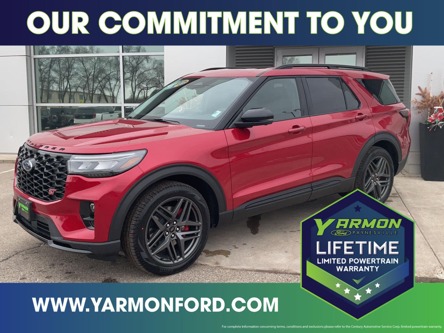 Rapid Red Metallic Tinted Clearcoat 2026 Ford Explorer SUV / Crossover All-Wheel Drive Automatic