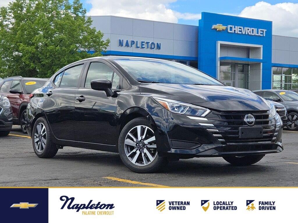 Super Black 2023 Nissan Versa Sedan Front-Wheel Drive Continuously Variable Transmission