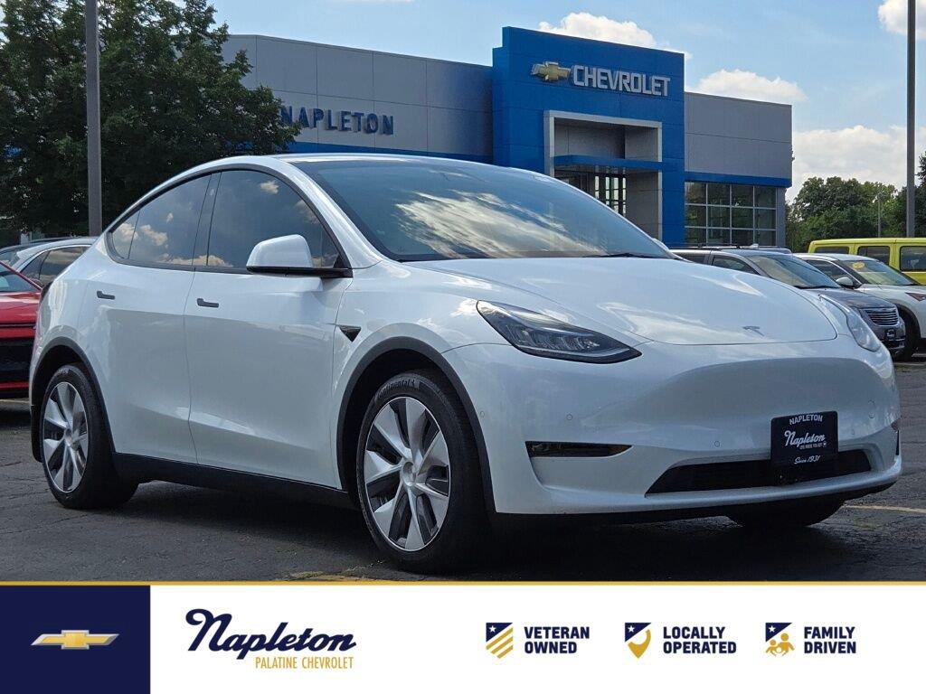 Pearl White Multi-Coat 2022 Tesla Model Y SUV / Crossover All-Wheel Drive Automatic