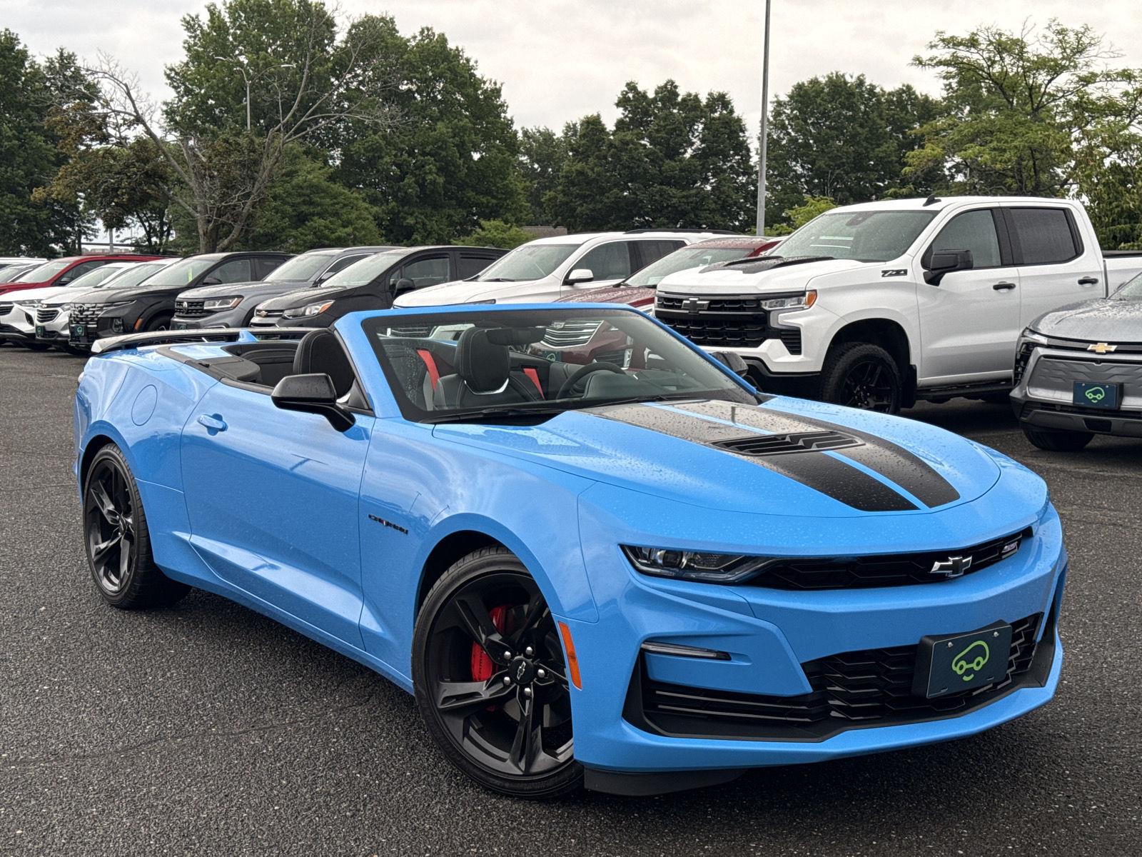 Rapid Blue 2023 Chevrolet Camaro Convertible Rear-Wheel Drive 6-Speed Manual