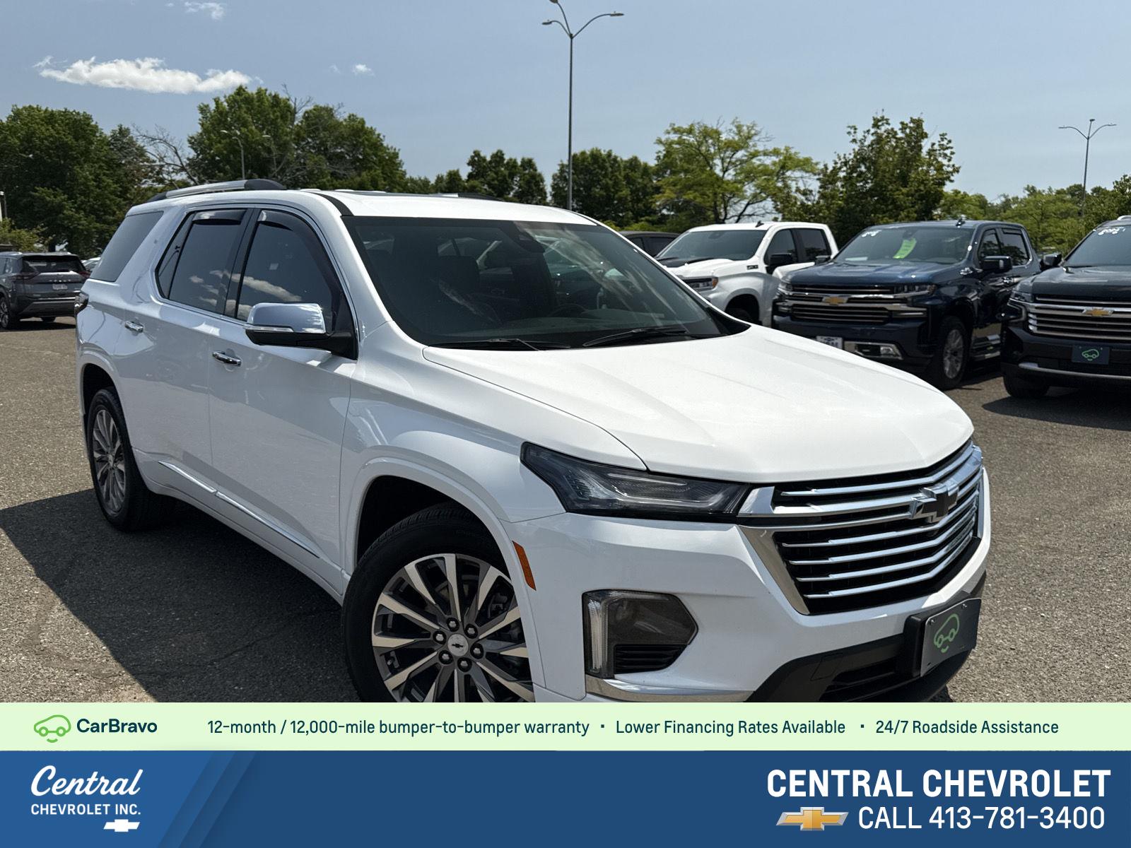 Summit White 2023 Chevrolet Traverse SUV / Crossover Four-Wheel Drive 9-Speed Automatic