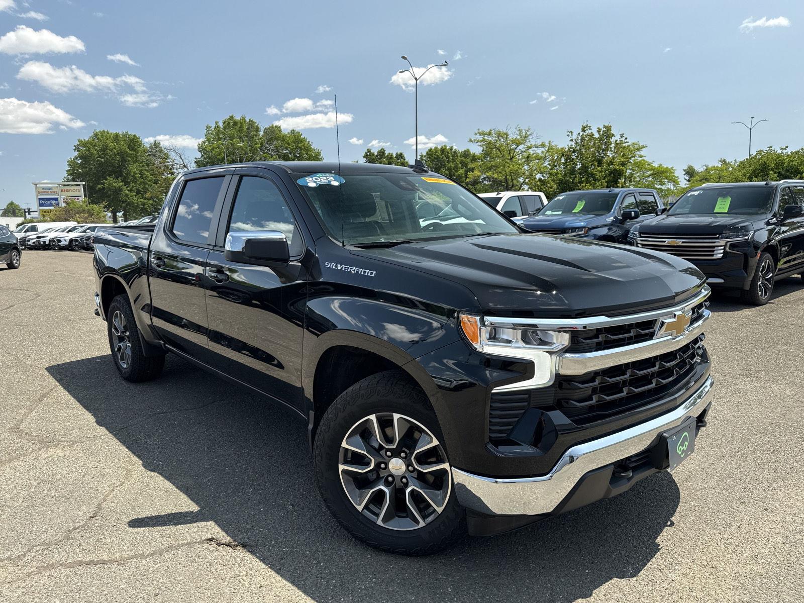 Black 2023 Chevrolet Silverado 1500 Pickup Truck Four-Wheel Drive Automatic