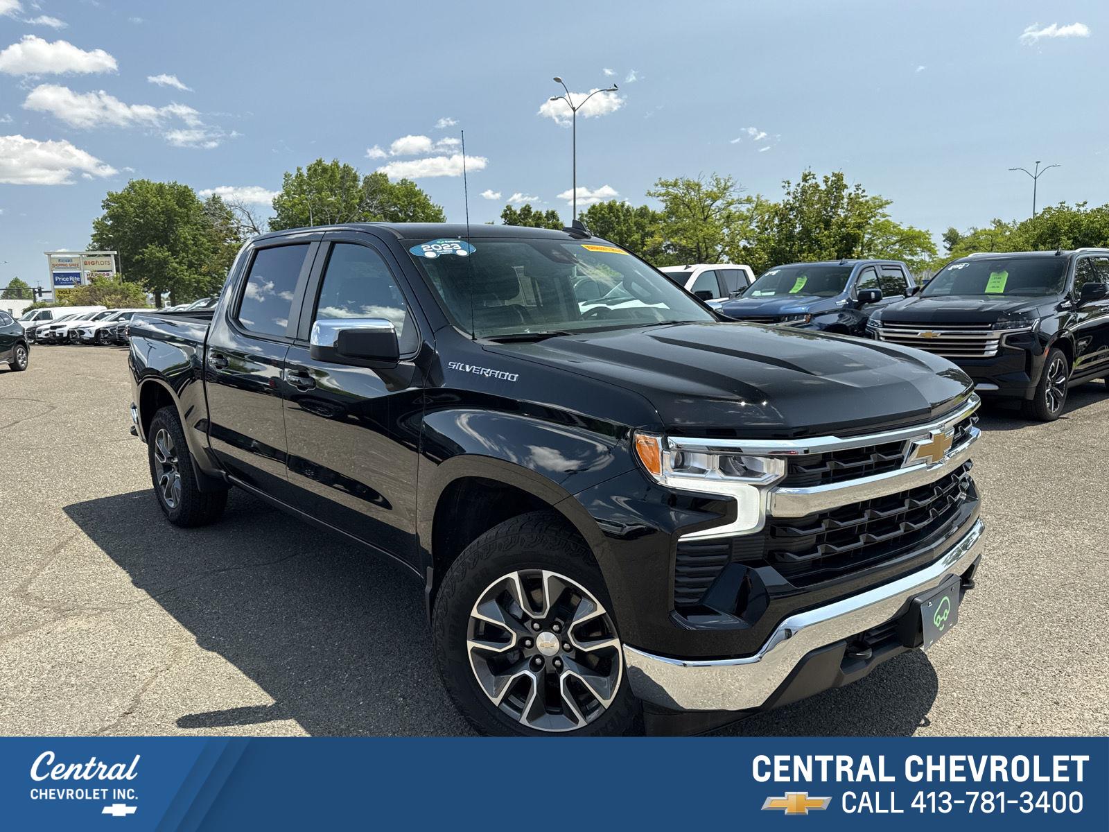 Black 2023 Chevrolet Silverado 1500 Pickup Truck Four-Wheel Drive Automatic
