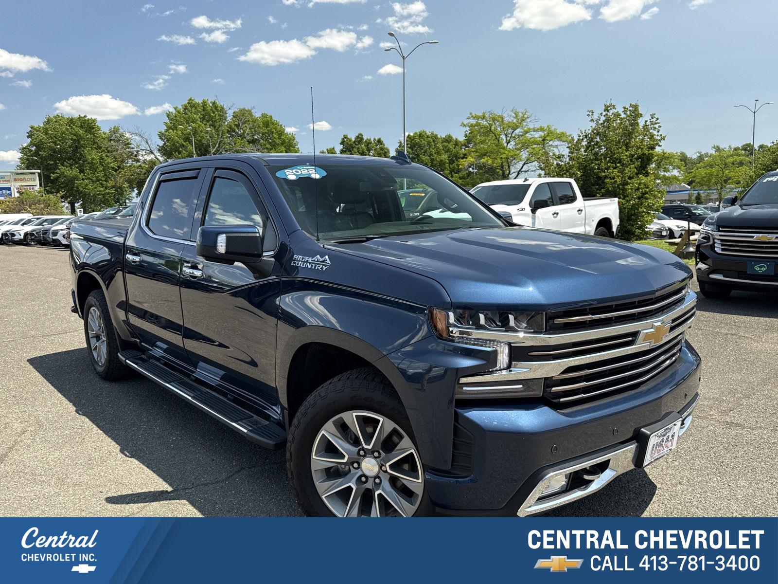 Northsky Blue Metallic 2022 Chevrolet Silverado 1500 Pickup Truck Four-Wheel Drive Automatic