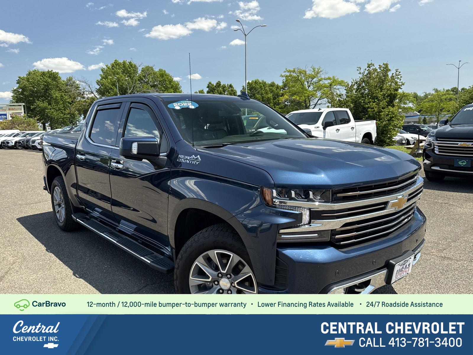Northsky Blue Metallic 2022 Chevrolet Silverado 1500 Pickup Truck Four-Wheel Drive Automatic