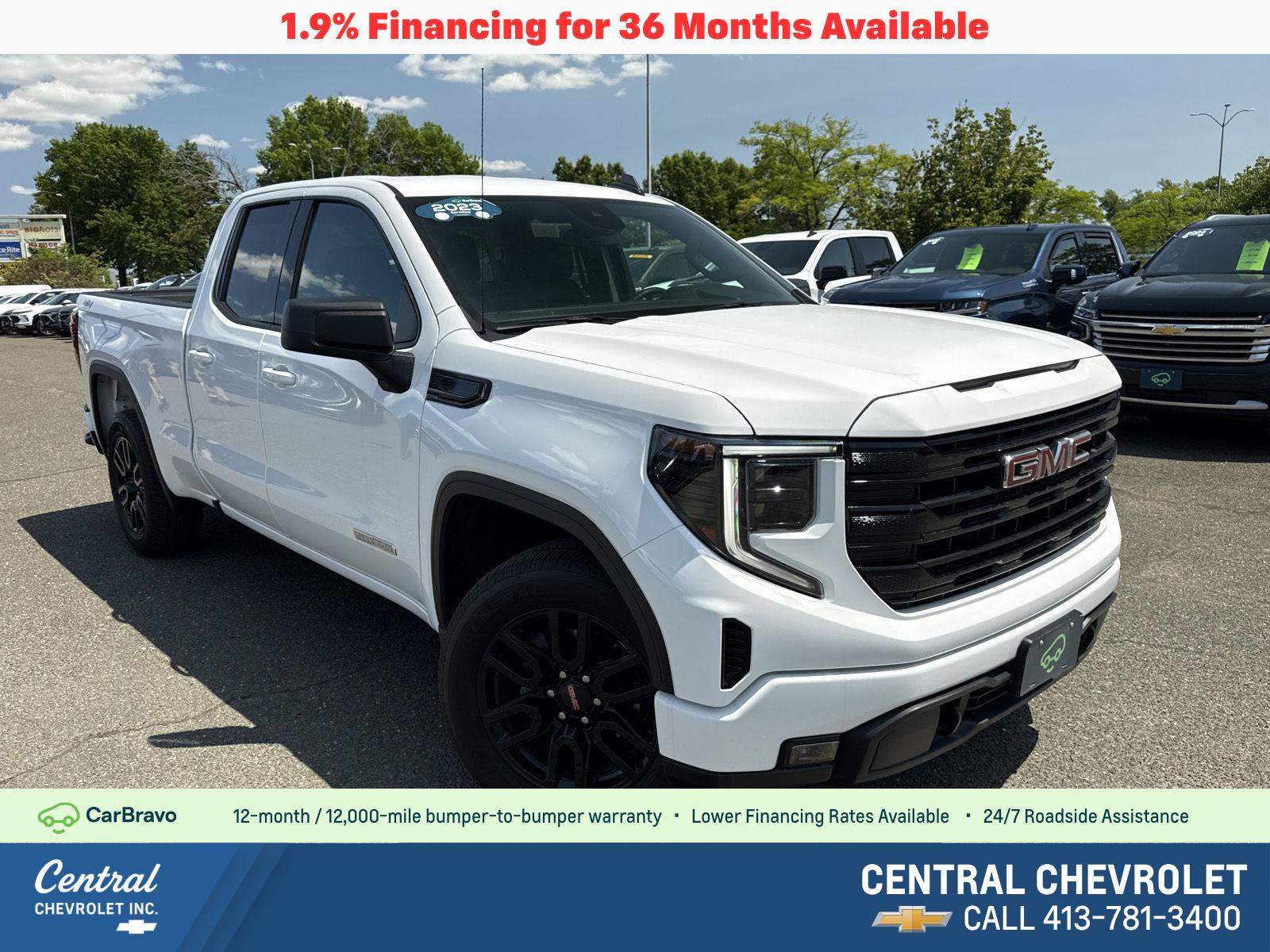 Summit White 2023 GMC Sierra 1500 Pickup Truck Four-Wheel Drive Automatic