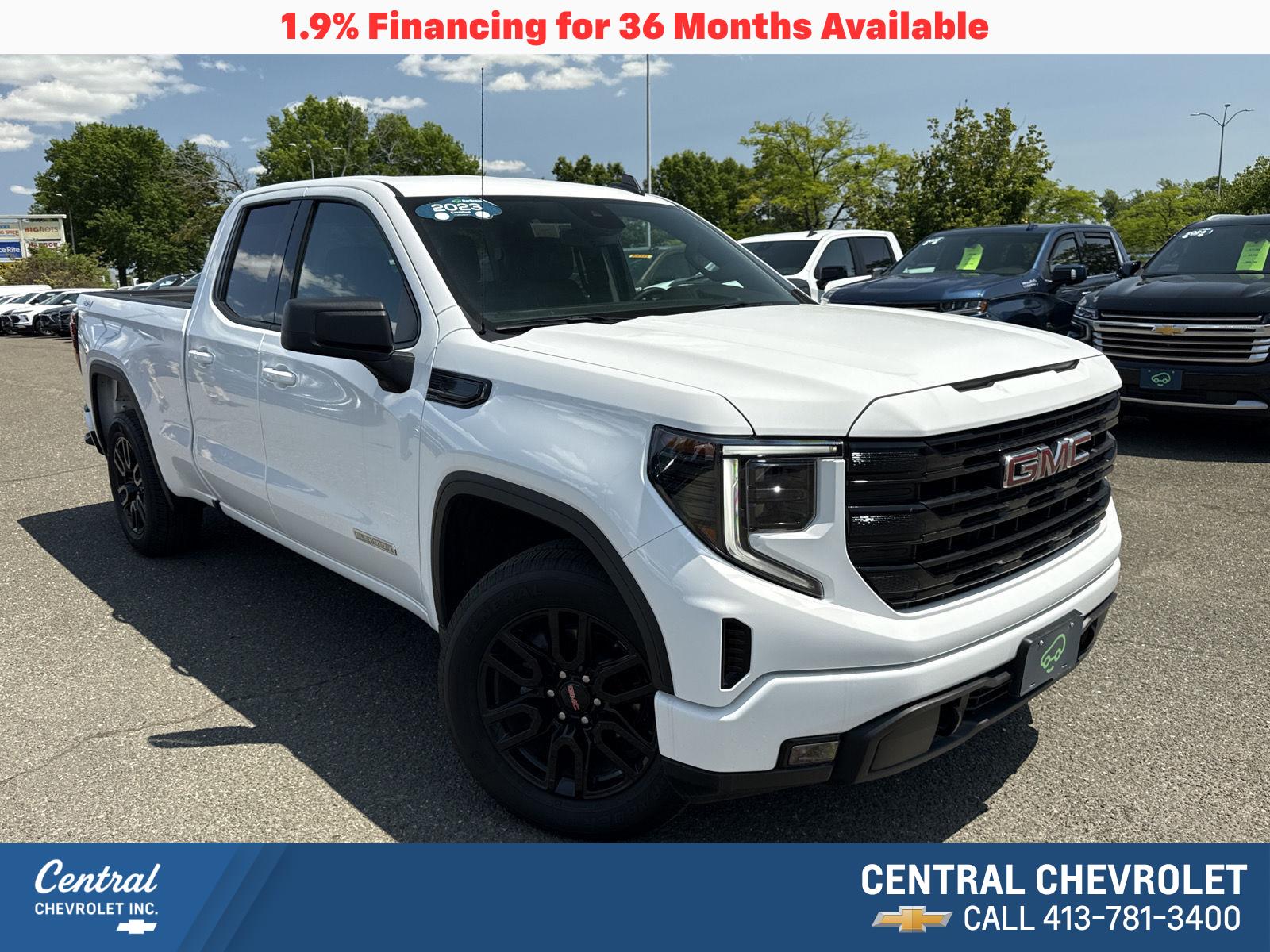 Summit White 2023 GMC Sierra 1500 Pickup Truck Four-Wheel Drive Automatic