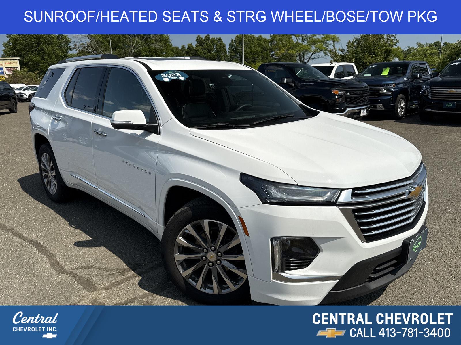 Summit White 2023 Chevrolet Traverse SUV / Crossover Four-Wheel Drive Automatic
